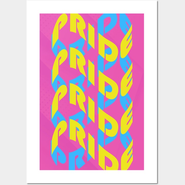 Pansexual Pride Waves Wall Art by Prideopenspaces